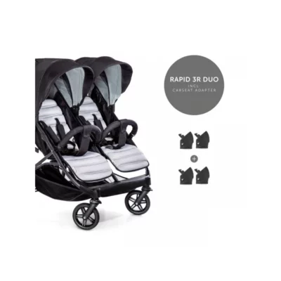 Hauck Double Stroller Rapid 3R silver/charcoal